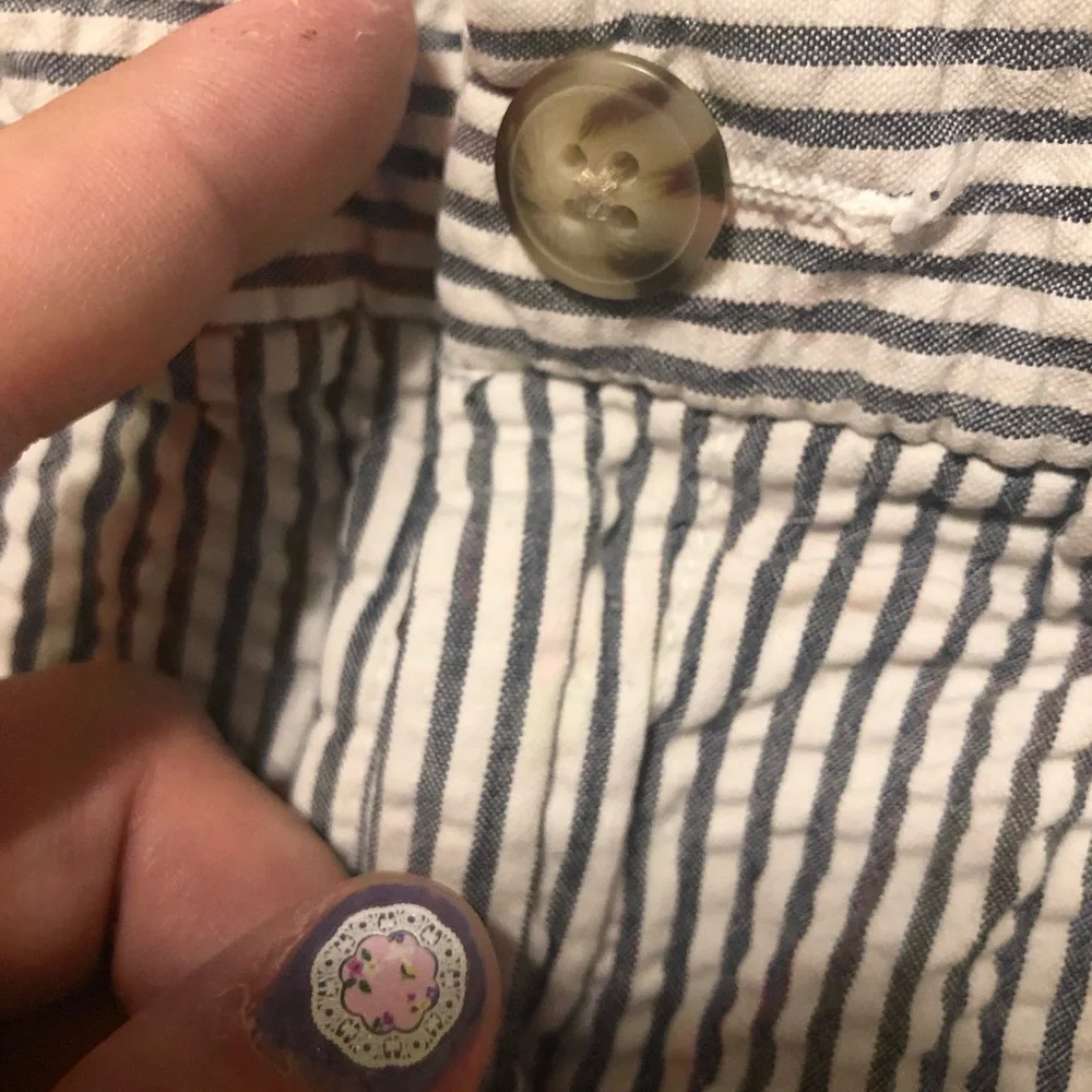 Striped Gray and White Boys Seersucker Shorts